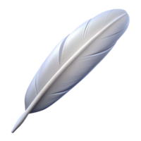 bold majestic A single, white feather, floating, NO BACKGROUND with Transparent Background. impeccable png