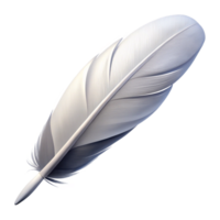 standout nordic A single, white feather, floating, NO BACKGROUND with Transparent Background. perfect clarity png