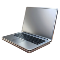 beautiful inspired A sleek, silver laptop computer, closed. NO BACKGROUND with Transparent Background. png