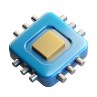 picturesque rare A single microchip, close-up. NO BACKGROUND with Transparent Background. png
