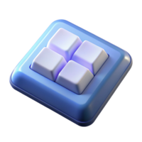 picturesque whimsical organic A single key from a computer keyboard. NO BACKGROUND with Transparent Background. studio quality png