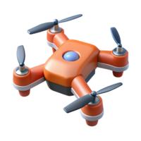 memorable futuristic A drone, quadcopter design. NO BACKGROUND with Transparent Background. top-tier png
