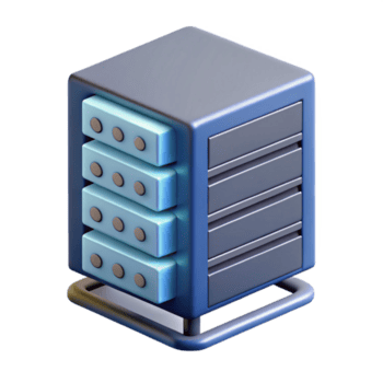 esplêndido negrito gótico uma servidor prateleira, solteiro unidade. não fundo com transparente fundo. precisão png