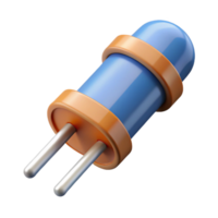 vibrant mysterious classic A resistor, electronic component. NO BACKGROUND with Transparent Background. handcrafted png