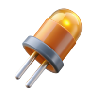extraordinary whimsical avant-garde A diode, electronic component. NO BACKGROUND with Transparent Background. flawless png