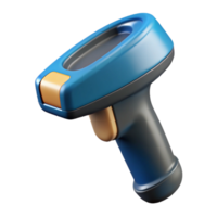 joyful serene A barcode scanner, handheld device. NO BACKGROUND with Transparent Background. masterfully captured png