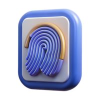 splendid bold surreal A fingerprint scanner, biometric technology. NO BACKGROUND with Transparent Background. professional png