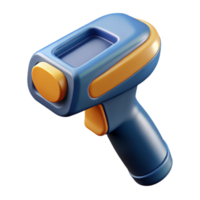 splendid minimalist A barcode scanner, handheld device. NO BACKGROUND with Transparent Background. studio quality png