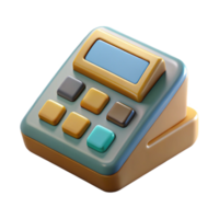 standout retro A vintage calculator, electronic device. NO BACKGROUND with Transparent Background. artisan png