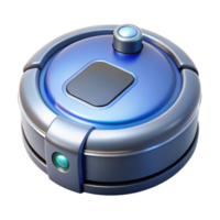 joyful breathtaking A robot vacuum cleaner. NO BACKGROUND with Transparent Background. flawless png