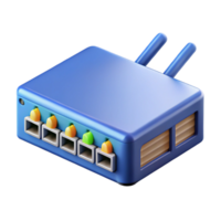 Eterno arte deco uma rede trocar, ethernet portos. não fundo com transparente fundo. exclusivo png