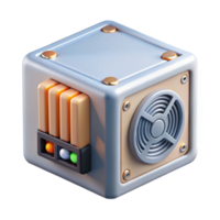 rare impressionist A power supply unit, computer component. NO BACKGROUND with Transparent Background. high resolution png