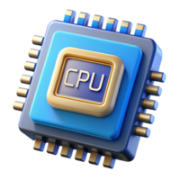 striking vintage A CPU, central processing unit. NO BACKGROUND with Transparent Background. expertly shot png