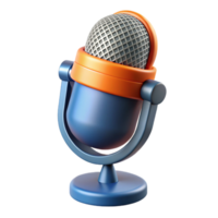 energetic splendid A microphone, studio quality. NO BACKGROUND with Transparent Background. gallery standard png