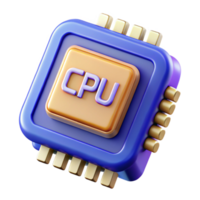 immaculate distinguished A CPU, central processing unit. NO BACKGROUND with Transparent Background. png