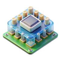 deslumbrante aclamado uma placa-mãe, computador componente. não fundo com transparente fundo. png