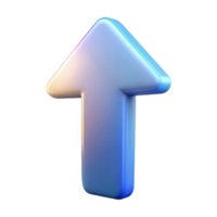 radiant celebrated A single, stylized arrow pointing upwards, made of light. NO BACKGROUND with Transparent Background. png