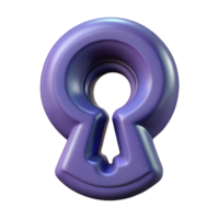 enchanting abstract A single, stylized keyhole with intricate details. NO BACKGROUND with Transparent Background. premium png