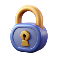dramatic distinguished A single, stylized lock with intricate keyhole design. NO BACKGROUND with Transparent Background. png