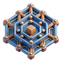 mesmerizing ethereal industrial A complex, geometric pattern resembling a circuit board. NO BACKGROUND with Transparent Background. perfect clarity png