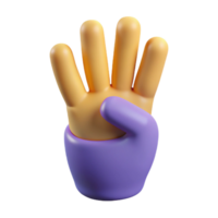 spectacular intense surreal A single, stylized hand making a peace sign. NO BACKGROUND with Transparent Background. authentic png