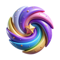 pristine acclaimed A dynamic, swirling galaxy of colorful stars. NO BACKGROUND with Transparent Background. png