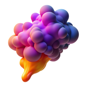 procurados industrial uma fluindo, abstrato fumaça pluma dentro vibrante cores. não fundo com transparente fundo. bem detalhe png