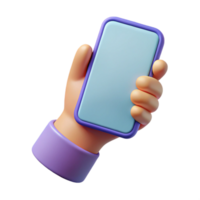 dynamic enchanting A single, stylized hand holding a smartphone. NO BACKGROUND with Transparent Background. flawless png