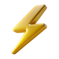 dynamic striking A single, stylized lightning bolt made of electrical sparks. NO BACKGROUND with Transparent Background. perfect clarity png
