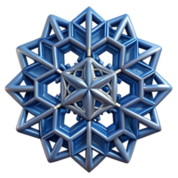 elegant impressionist A complex, geometric pattern resembling a snowflake. NO BACKGROUND with Transparent Background. ultra HD png