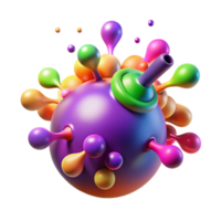 energetic gorgeous A dynamic, exploding bomb of colorful particles. NO BACKGROUND with Transparent Background. elite png