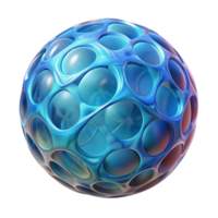 memorable classic A floating, translucent sphere with a fractal pattern. NO BACKGROUND with Transparent Background. precision png