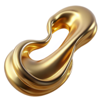 calm immaculate A flowing, abstract liquid stream in metallic gold. NO BACKGROUND with Transparent Background. artisan png