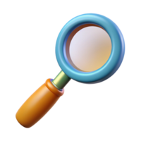dynamic picturesque A single, stylized magnifying glass with intricate handle. NO BACKGROUND with Transparent Background. top-tier png