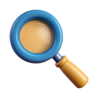radiant standout A single, stylized magnifying glass with intricate handle. NO BACKGROUND with Transparent Background. png