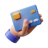 memorable elegant A single, stylized hand holding a credit card. NO BACKGROUND with Transparent Background. flawless png