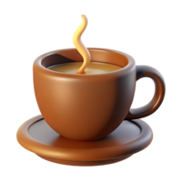 cativante inspirado uma solteiro, estilizado café copo com vapor ascendente. não fundo com transparente fundo. png