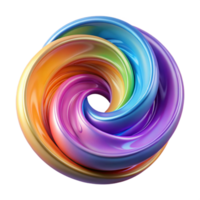 pristine timeless A dynamic, swirling vortex of colorful paint. NO BACKGROUND with Transparent Background. png