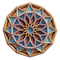 gorgeous passionate artistic A complex, geometric pattern resembling a stained glass window. NO BACKGROUND with Transparent Background. authentic png