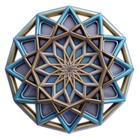 acclaimed victorian A complex, geometric pattern resembling a stained glass window. NO BACKGROUND with Transparent Background. museum quality png