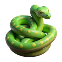 hypnotic contemporary A slithering green tree python, NO BACKGROUND with Transparent Background. sharp png