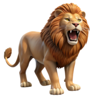bold majestic A roaring African lion, NO BACKGROUND with Transparent Background. top-tier png