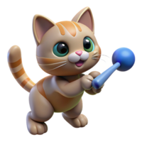 exquisite timeless A playful kitten batting at a toy, NO BACKGROUND with Transparent Background. png