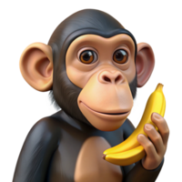 picturesque mysterious geometric A chimpanzee eating a banana, NO BACKGROUND with Transparent Background. top-tier png