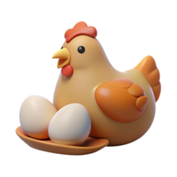 captivating renaissance A hen laying an egg, NO BACKGROUND with Transparent Background. sharp png