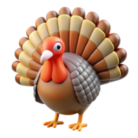 fascinating exceptional A turkey with fanned tail feathers, NO BACKGROUND with Transparent Background. png