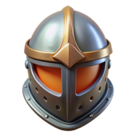 celebrated mid-century A detailed knight's helmet, with a closed visor. NO BACKGROUND with Transparent Background. artisan png