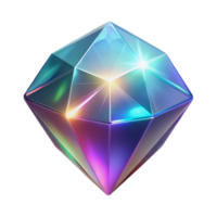 exquisite quintessential A single, sparkling gemstone, emitting a magical aura. NO BACKGROUND with Transparent Background. png