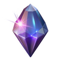 iconic bohemian A single, sparkling gemstone, emitting a magical aura. NO BACKGROUND with Transparent Background. artisan png