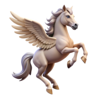 dazzling tranquil geometric A winged horse Pegasus, rearing up. NO BACKGROUND with Transparent Background. artisan png